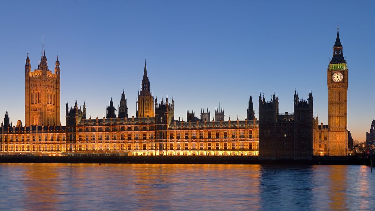 Palace of Westminster seen from across the River Thames