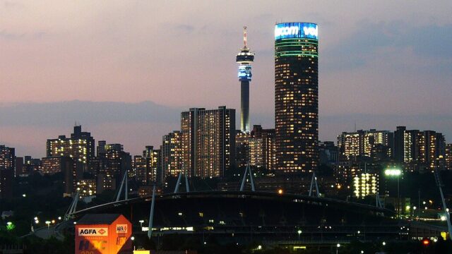 Johannesburg's skyline in a 2006 archive photograph