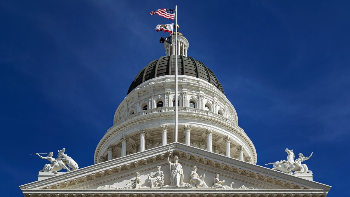 The dome of the California State Capitol in Sacramento, photographed in March 2024